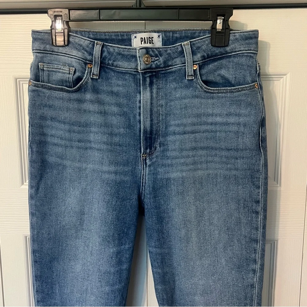 Paige Cindy Mel Destroyed hem Jeans Straight Size 30 - Picture 4 of 14